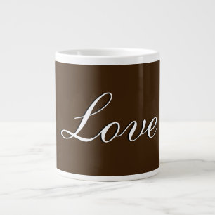 Taza De Café Gigante Mug de amor de chocolate