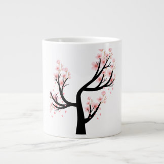 Taza De Café Gigante Mug de árbol de cerezo