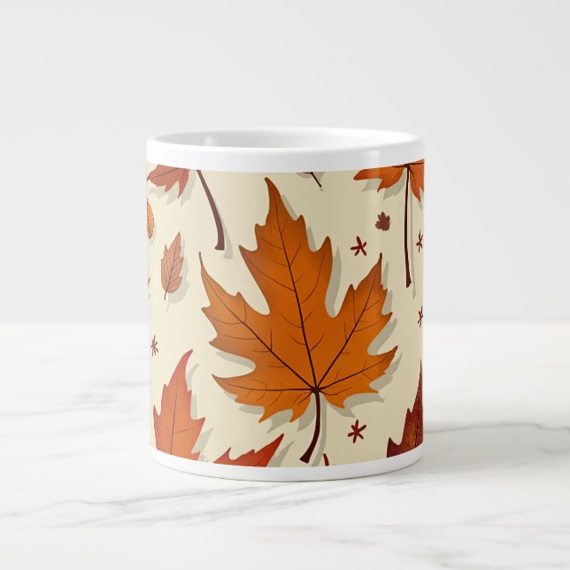 Taza De Café Gigante mug de arce de otoño (Frente)