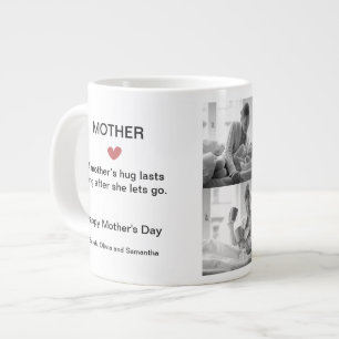 Taza De Café Gigante Mug de Collage de fotos Jumbo Personalizado