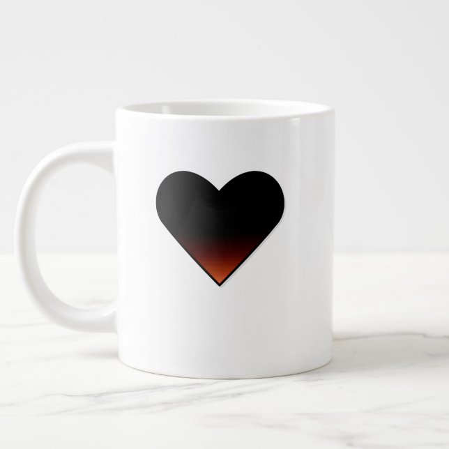Taza De Café Gigante Mug de corazón grande (Izquierda)