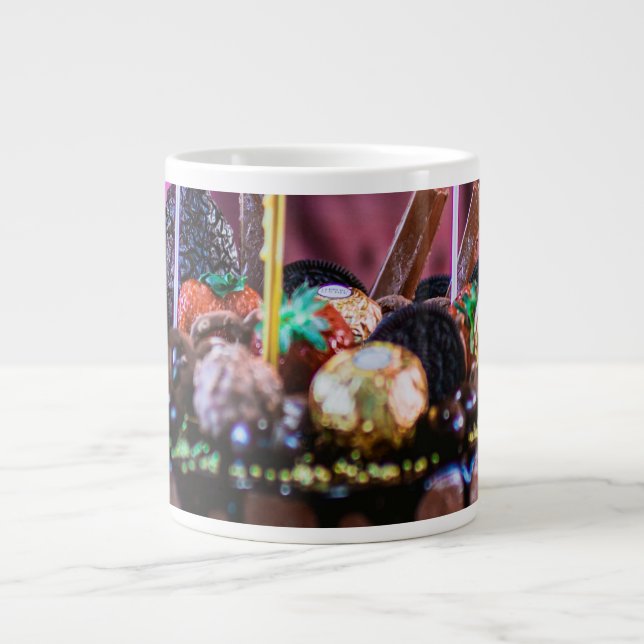 Taza De Café Gigante Mug de cumpleaños de pastel de chocolate (Frente)