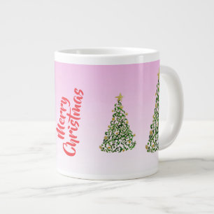 Taza De Café Gigante Mug de especialidad de fondo rosado en árbol de Na