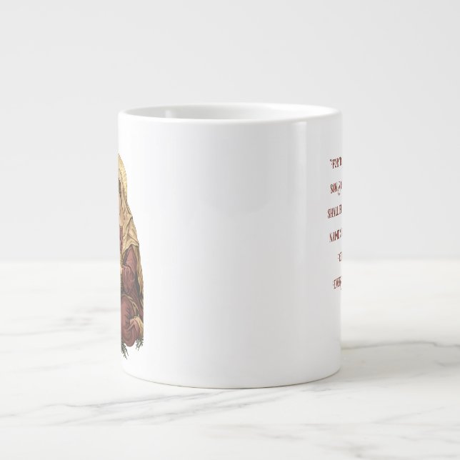 Taza De Café Gigante Mug de especialidad de verso de navidades (Frente)