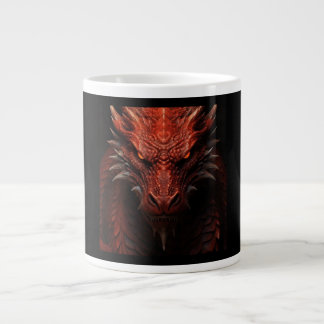 Taza De Café Gigante Mug de especialidad del dragón rojo