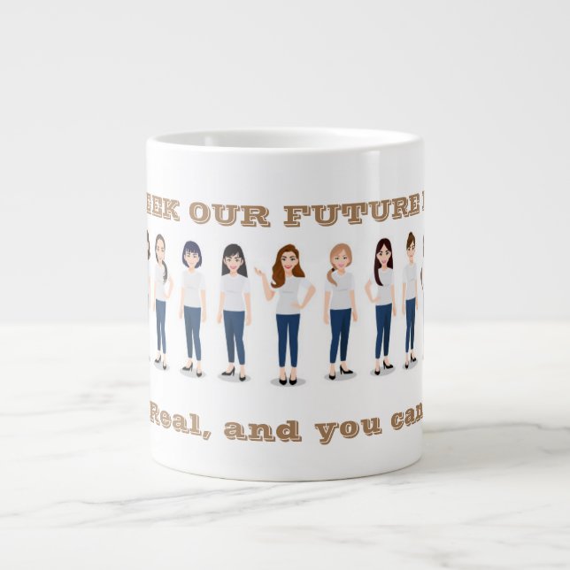 Taza De Café Gigante Mug de especialidad (esposas hermanas) (Frente)