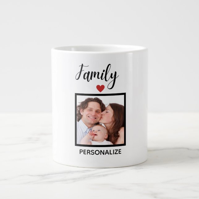 Taza De Café Gigante Mug de especialidad familiar personalizada (Frente)