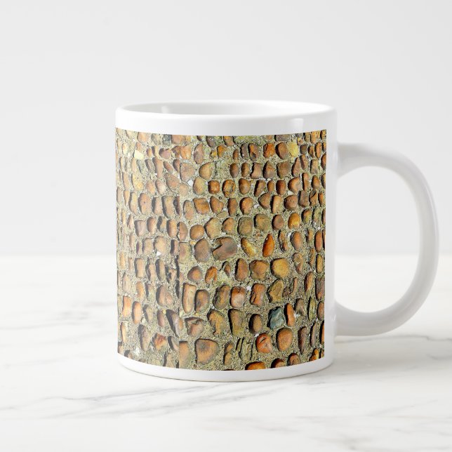 Taza De Café Gigante ¡Mug de especialidad Jumbo! Motif de Piedra Único! (Derecha)