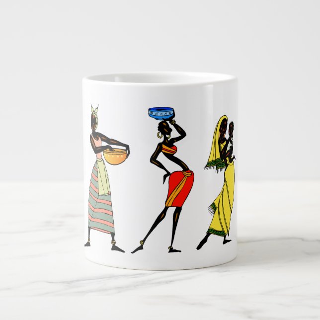 Taza De Café Gigante Mug de especialidad para mujeres africanas (Frente)
