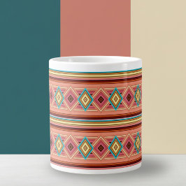 Taza De Café Gigante Mug de especialidad suave multicolor de diamantes 