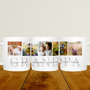 Taza De Café Gigante Mug de fotos personalizadas del abuelo