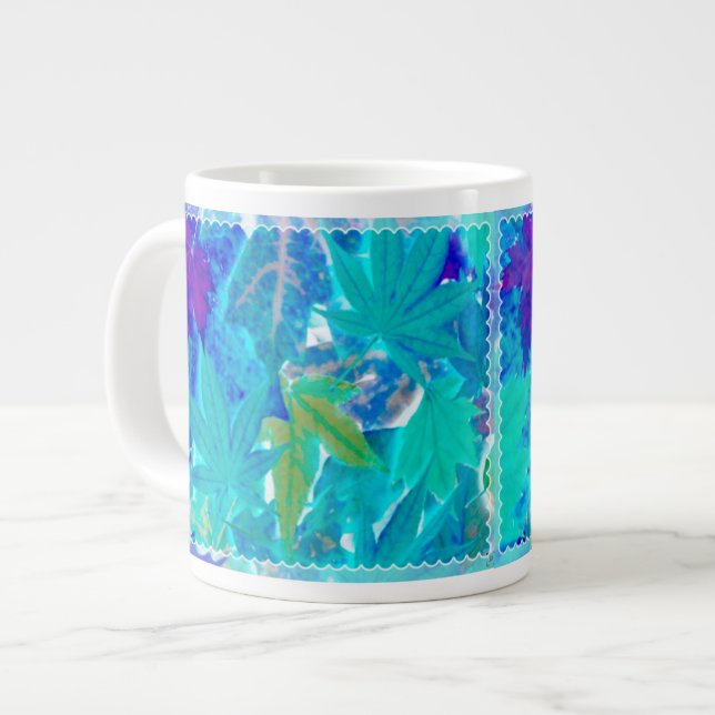 Taza De Café Gigante Mug. de hoja azul (Izquierda)