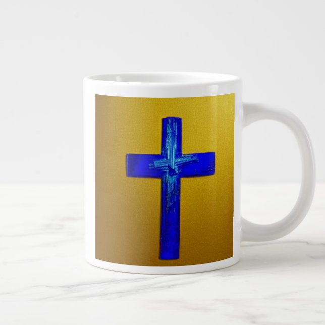 Taza De Café Gigante Mug de la Cruz Azul Eléctrica (Derecha)