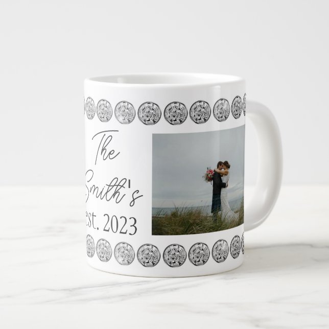 Taza De Café Gigante Mug de la especialidad de casamiento personalizado (Derecha)