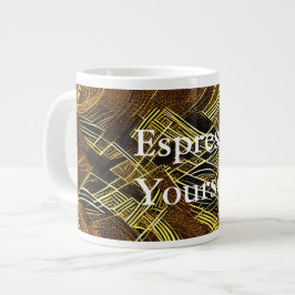 Taza De Café Gigante Mug de la especialidad de diseño abstracto de Eva 