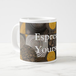 Taza De Café Gigante Mug de la especialidad de diseño abstracto de Eva 