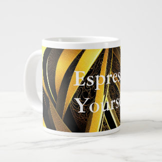 Taza De Café Gigante Mug de la especialidad de diseño abstracto de Eva 