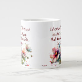 Taza De Café Gigante Mug de la especialidad de diseño floral del asiste