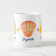 Mug de la especialidad de la concha acuática