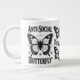Taza De Café Gigante Mug de la especialidad de la Copa de Mariposa Anti
