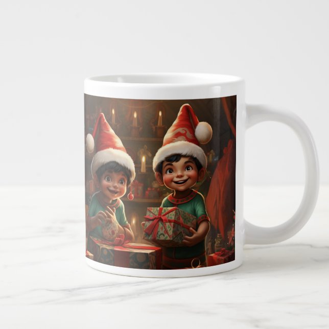Taza De Café Gigante Mug de la especialidad de los Navidades estadounid (Derecha)