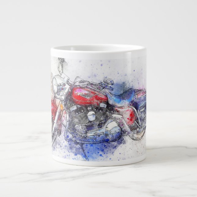 Taza De Café Gigante Mug de la especialidad de motocicleta (Frente)