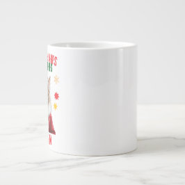 Taza De Café Gigante Mug de la especialidad de Navidades de gatos de Sa