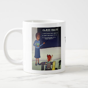 Taza De Café Gigante Mug de la especialidad de reglas de clase