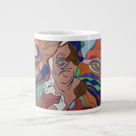 Taza De Café Gigante Mug de la especialidad de retrato de la hoja de ma