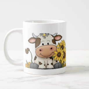 Taza De Café Gigante Mug de la especialidad de vaca Daisy