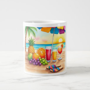 Taza De Café Gigante Mug de la especialidad de vacaciones feliz