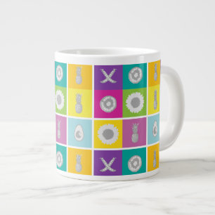 Taza De Café Gigante Mug de la especialidad del arte pop botánico y de