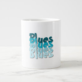 Taza De Café Gigante Mug de la especialidad del Blues