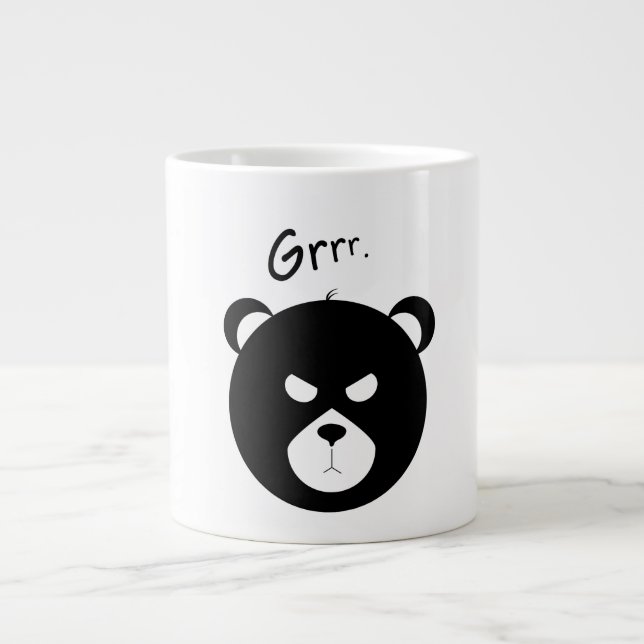 Taza De Café Gigante Mug de la especialidad del oso gruñón (Frente)