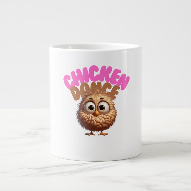 Taza De Café Gigante Mug de la especialidad del pollo bailando (Frente)