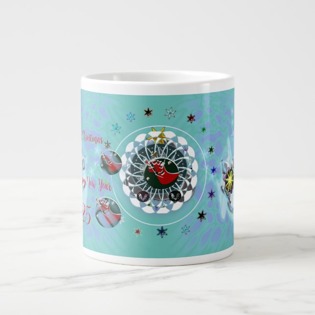 Taza De Café Gigante Mug de la especialidad del viento navideño (Frente)