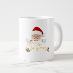 Taza De Café Gigante Mug de la especialidad navideña Santa Claus Merry