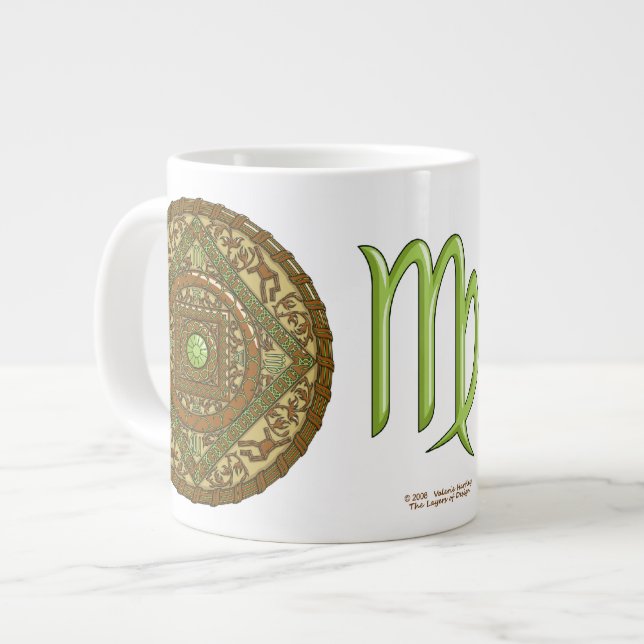 Taza De Café Gigante Mug de la especialidad Virgo Mandala (Izquierda)