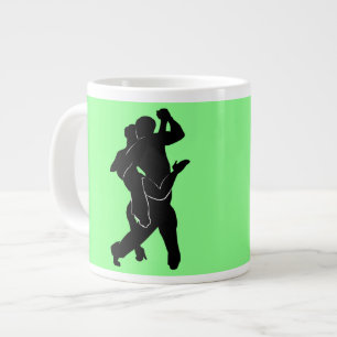 Taza De Café Gigante Mug de la pareja de bailarines de tango - Tus colo