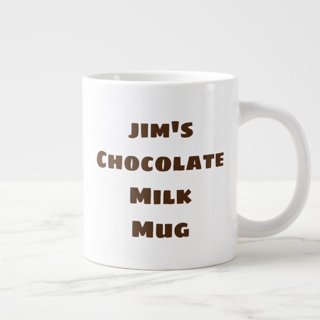 Taza De Café Gigante Mug de leche de chocolate gigantesco personalizada (Derecha)