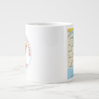 Taza De Café Gigante Mug. de mapa