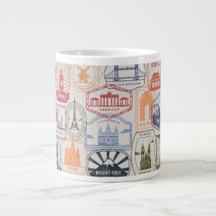 Taza De Café Gigante Mug. de marca postal   Correo Vintage y Despacho d