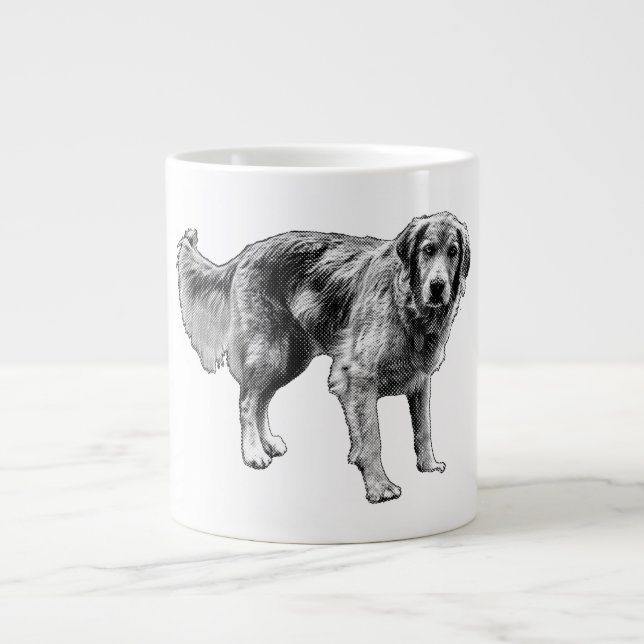 Taza De Café Gigante Mug de perro cómico espeluznante (Frente)