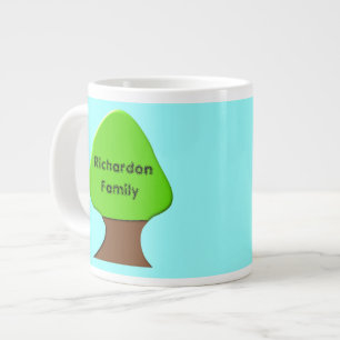 Taza De Café Gigante Mug de Personalizable de árbol familiar