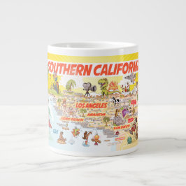 Taza De Café Gigante Mug de recuerdo de California del Sur