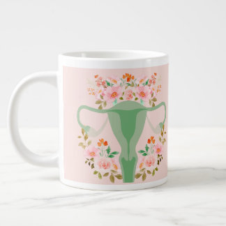Taza De Café Gigante Mug de Uterus floral- (Sage)