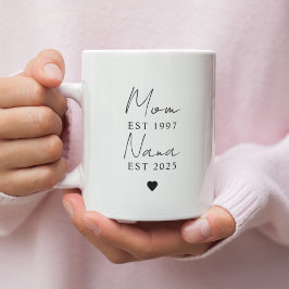 Taza De Café Gigante Mug del año Nana EST de Mamá Personalizada | Minim
