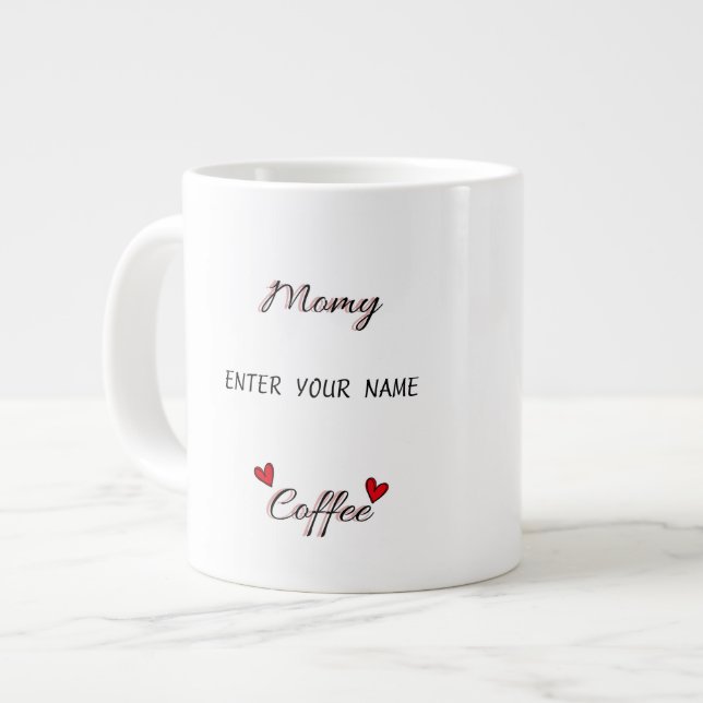 Taza De Café Gigante Mug del Día de la Madre Personalizada - Regalo Per (Izquierda)