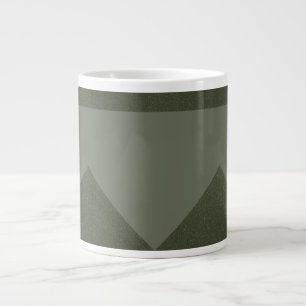 Taza De Café Gigante Mug. del patrón de flecha verde Moss