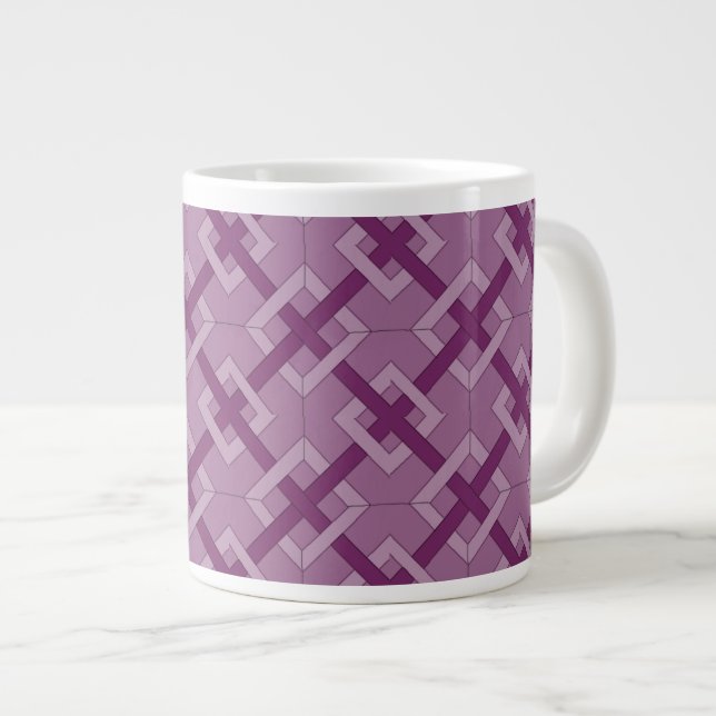Taza De Café Gigante Mug - Diamantes entrelazados (Derecha)